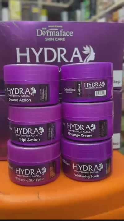 Derma Face Hydra Whitening Facial Kit 6 Steps Whitening And Glowing Facial Kit 300ml