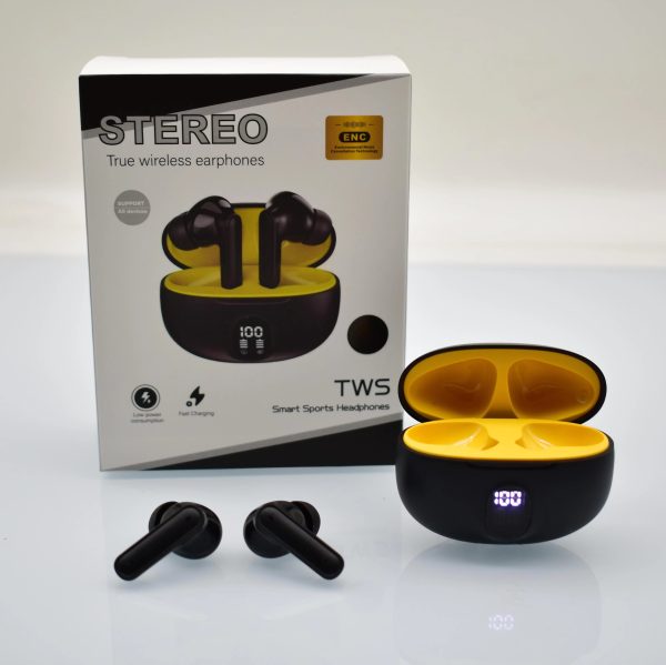 Professional Display Earbuds Stereo 895b Wireless Bluetooth Earbuds | Mic In-ear Headphones With Led Display