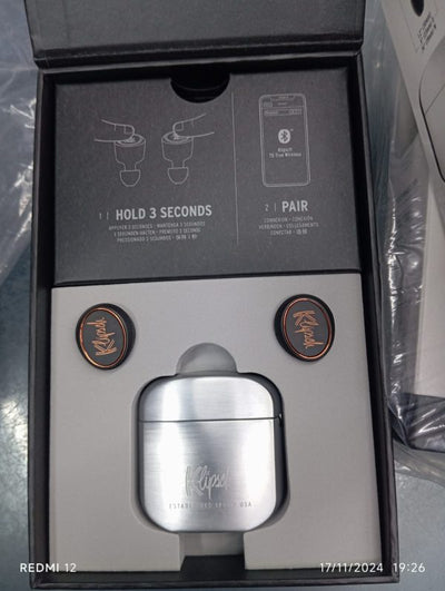 Klipsch T5 True Wireless Earphones With Charging Case,silver Color Body
