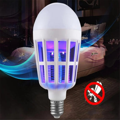 2-in-1 LED Mosquito Killer Bulb | 15W Insect Zapper Light